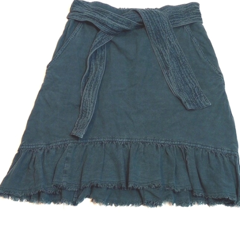 Anthropologie Teal A-Line Skirt